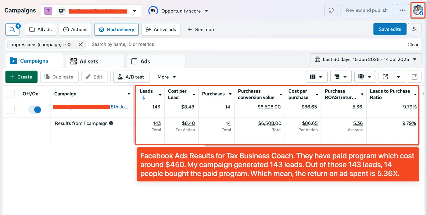 FB Ads – Tax Coach